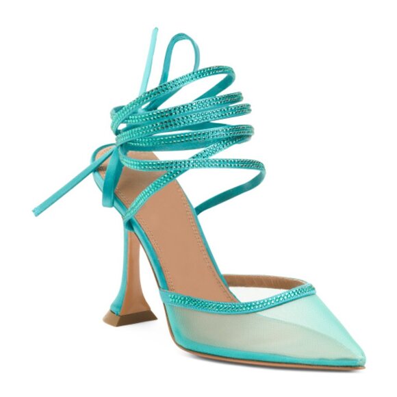 BRITT NETTA Made In Italy Dani Lace Up Heels - Picture 1 of 7